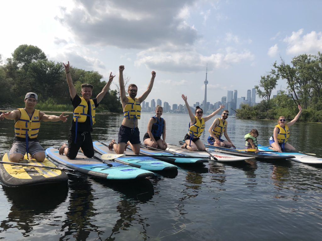 paddleboarding